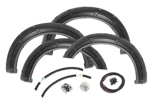 Rough Country Defender Pocket Fender Flares | D1 Stone Gray | Ford F-250/F-350 Super Duty (23-25)