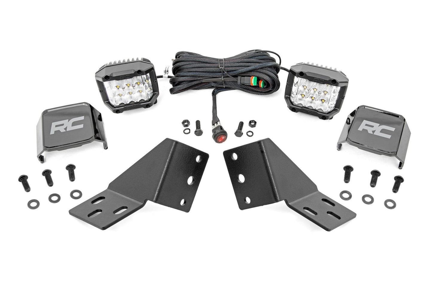 Rough Country LED Light Kit | Rear Mount | 3" Chrome Pair | Wide Angle | CFMOTO UFORCE U10 Pro