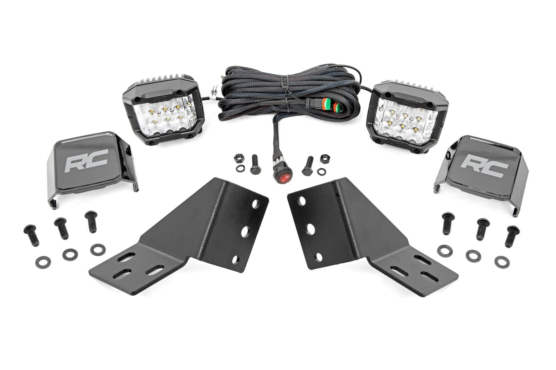 Rough Country LED Light Kit | Rear Mount | 3" Chrome Pair | Wide Angle | CFMOTO UFORCE U10 Pro