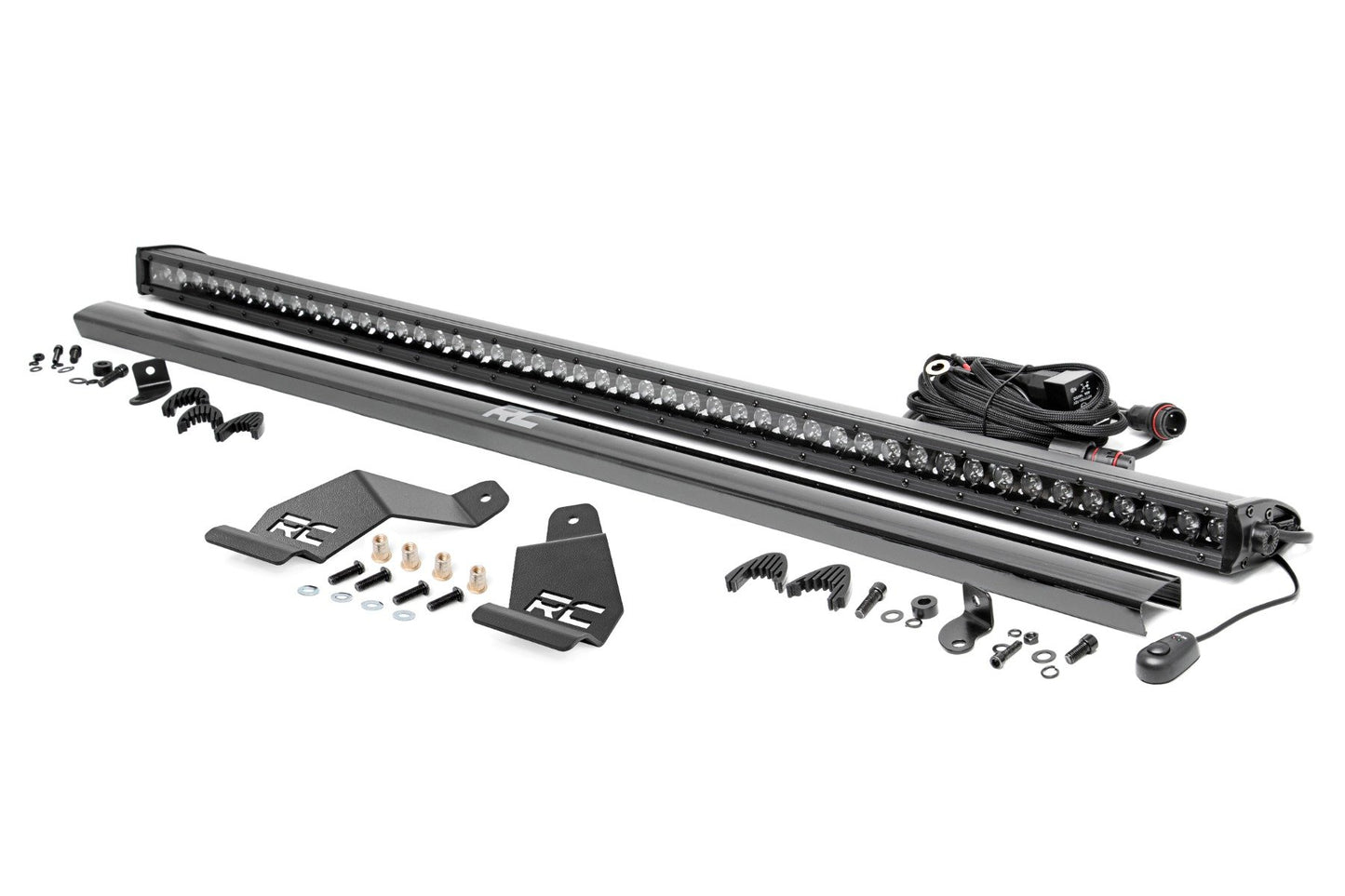 Rough Country LED Light Mount | 50" Black Single Row | CFMOTO UFORCE U10 Pro