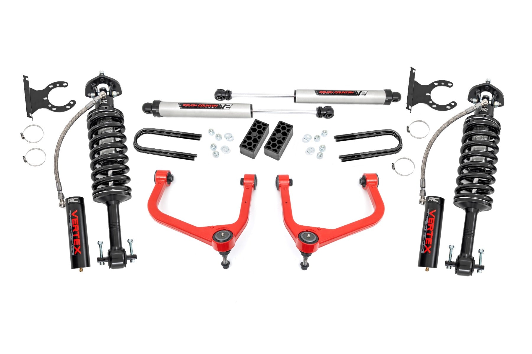 Rough Country 3.5 Inch Lift Kit | Vertex/V2 | Rear Mono Leaf | Chevy Silverado 1500 (25-26)