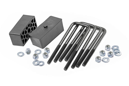 Rough Country 2 Inch Block & U-Bolt Kit | Chevy/GMC 1500 2WD/4WD (99-24)