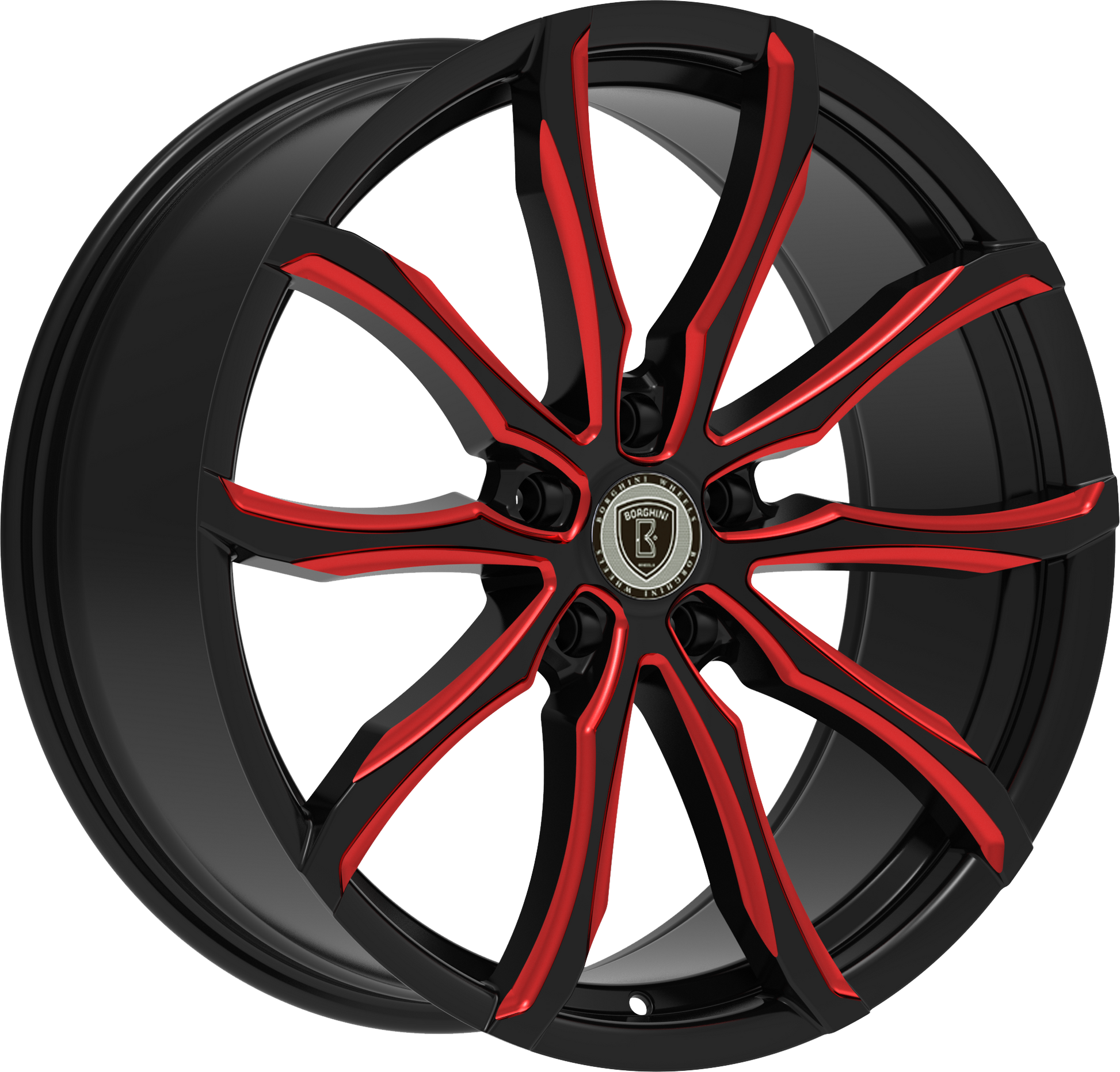 BORGHINI 32 BLACK RED MILLED