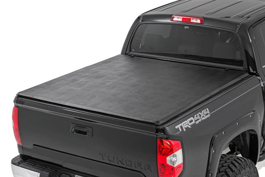 Rough Country Soft Tri-Fold Bed Cover | 5'7" Bed | No OE Rail | Toyota Tundra (07-21)