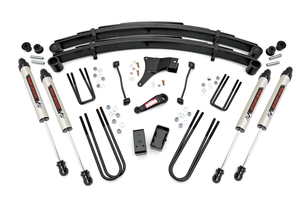 Rough Country 4 Inch Lift Kit | Rear Blocks | V2 | Ford F-250/F-350 Super Duty 4WD (1999)