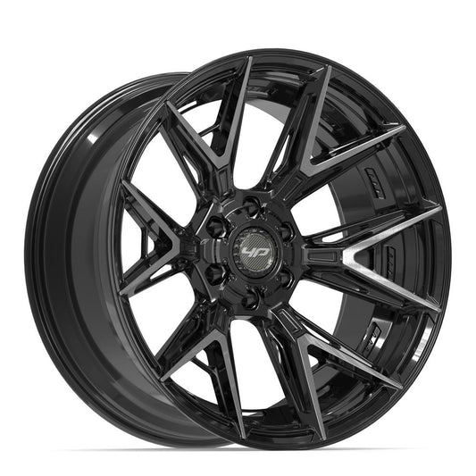 4PLAY 4P40 Wheel Gloss Black Brushed with Tinted Clear