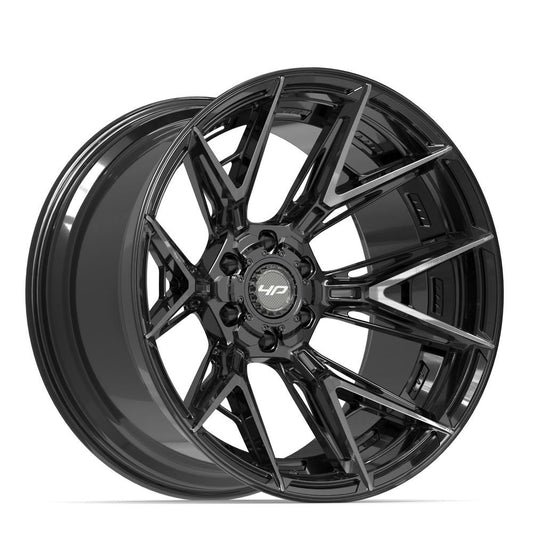 4PLAY 4P40 Wheel Gloss Black Brushed with Tinted Clear