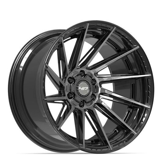 4PLAY 4P42 Wheel Gloss Black Brushed with Tinted Clear