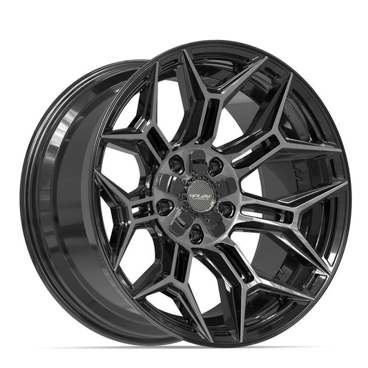 4PLAY 4P44 Wheel Gloss Black Brushed with Tinted Clear