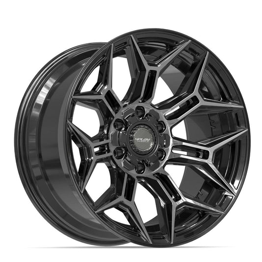 4PLAY 4P44 Wheel Gloss Black Brushed with Tinted Clear