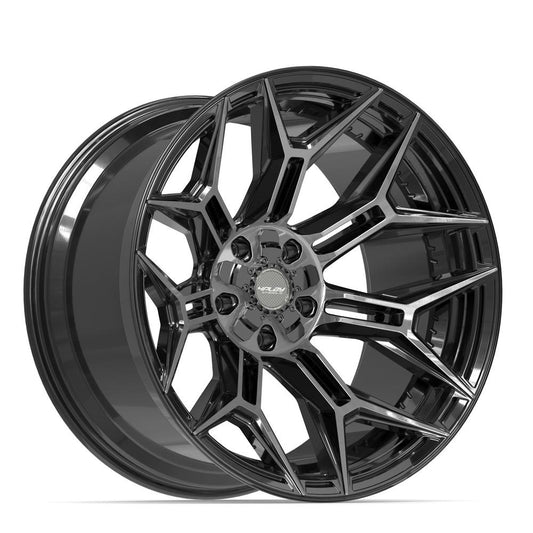 4PLAY 4P44 Wheel Gloss Black Brushed with Tinted Clear