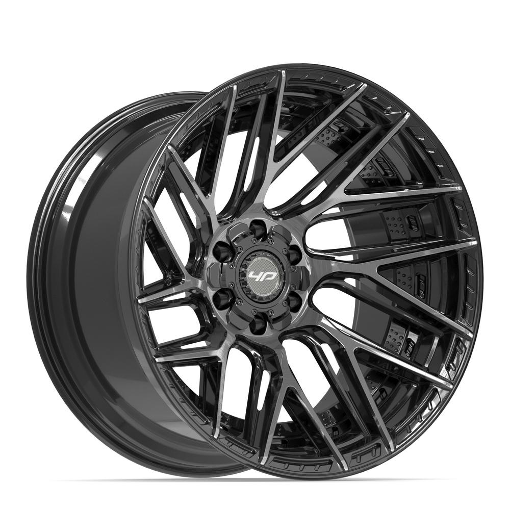 4PLAY 4P45 Wheel Gloss Black Brushed with Tinted Clear