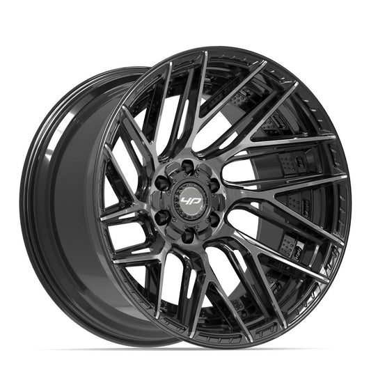 4PLAY 4P45 Wheel Gloss Black Brushed with Tinted Clear