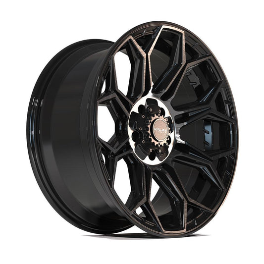 4PLAY 4P83 20x9 5X127, 5X139.7 0 GLOSS BLACK W/ BRUSHED FACE & TINTED CLEAR