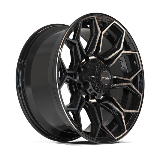 4PLAY Wheels 4P83 Gloss Black w/ Brushed Face & Tinted Clear
