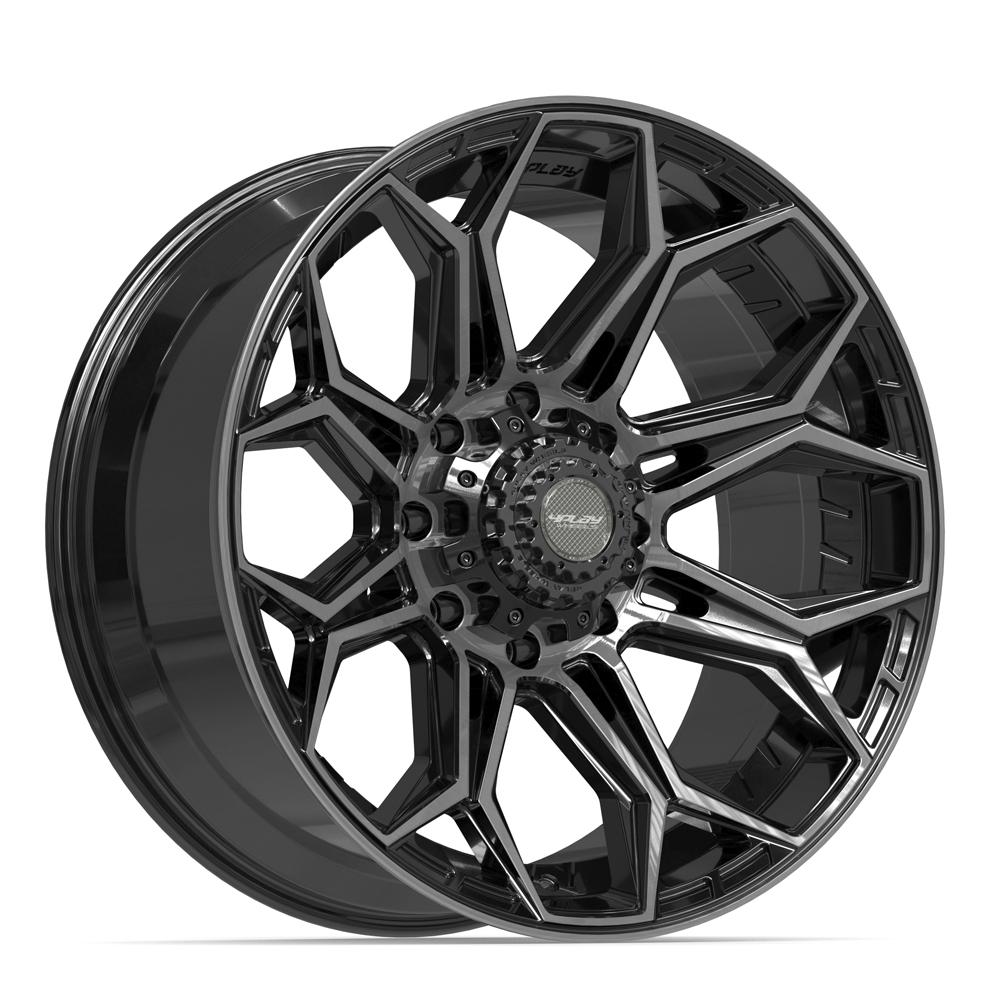 4PLAY 4P83 Wheel Gloss Black Brushed with Tinted Clear
