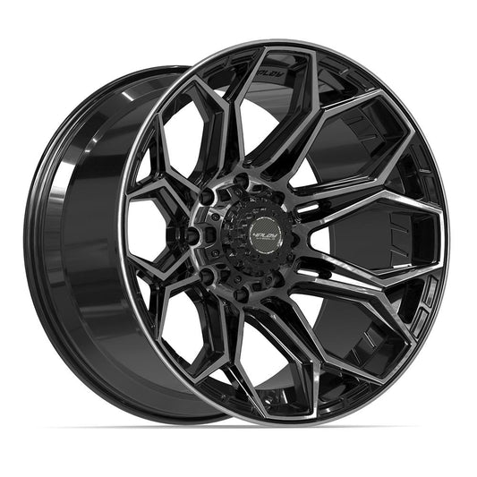 4PLAY 4P83 Wheel Gloss Black Brushed with Tinted Clear