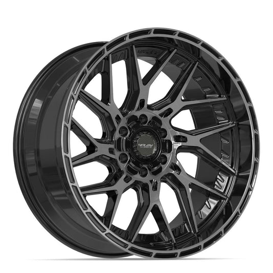 4PLAY 4PL28 Wheel Gloss Black Brushed with Tinted Clear