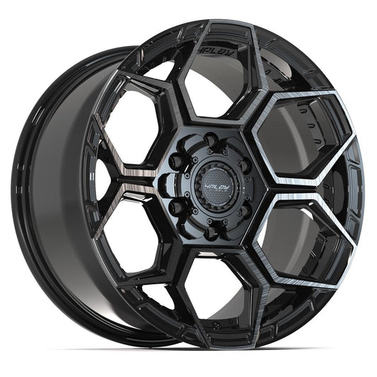 4PLAY 4PS26 18x9 6X139.7, 6X135 18 GLOSS BLACK W/ BRUSHED FACE & TINTED CLEAR