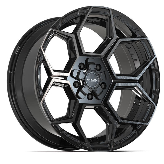 4PLAY 4PS26 20x9 5X127, 5X139.7 -6 GLOSS BLACK W/ BRUSHED FACE & TINTED CLEAR
