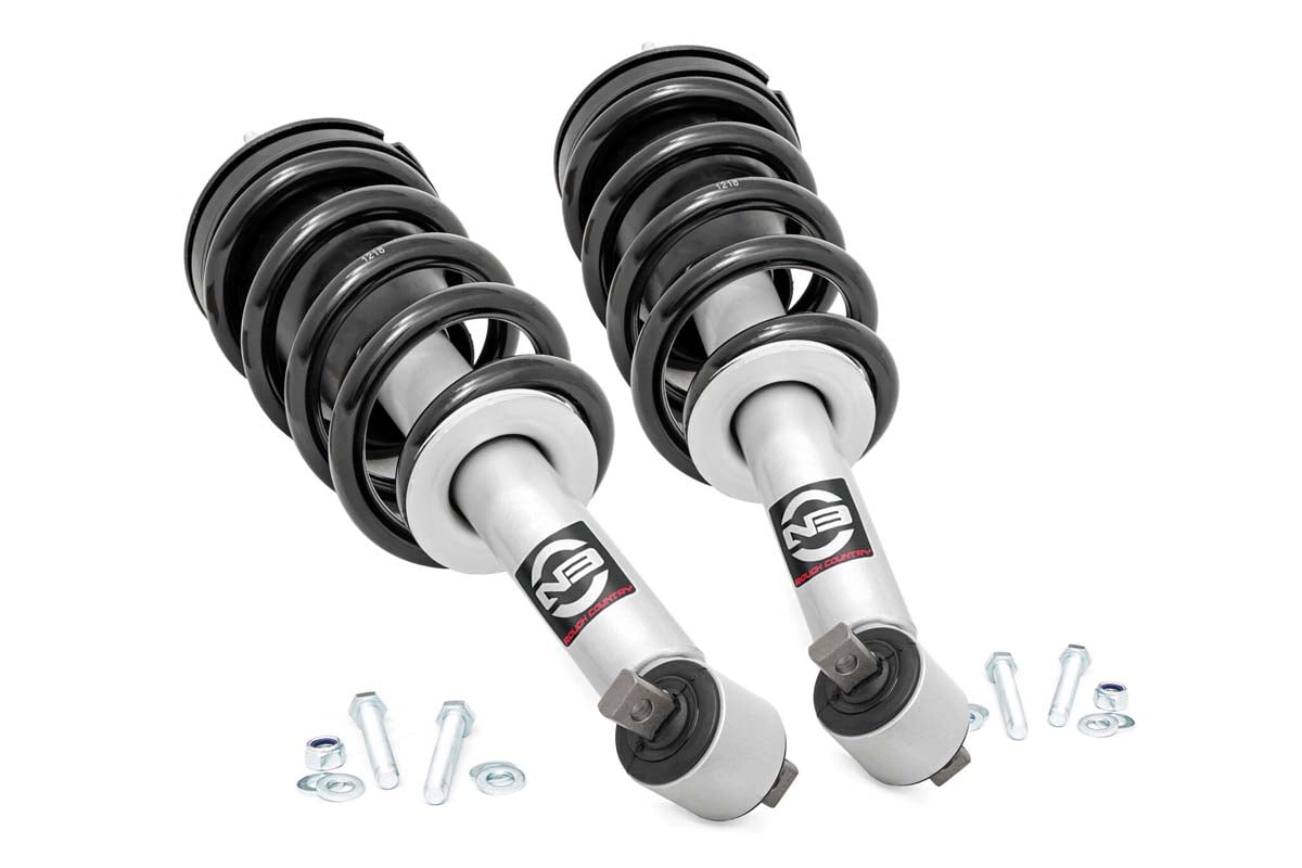 Rough Country N3 Leveling Struts | 2 Inch | Loaded Strut | Chevy/GMC Sierra 1500 (19-26)/Silverado 1500 (19-26)