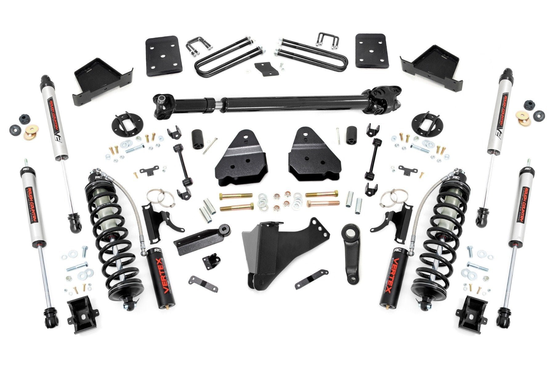 Rough Country 4.5 Inch Lift Kit  |  D/S  |  C/O V2 | Ford F-250/F-350 Super Duty 4WD (17-22)
