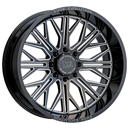 Evok EV506 Custom Wheel Gloss Black Milled Spokes