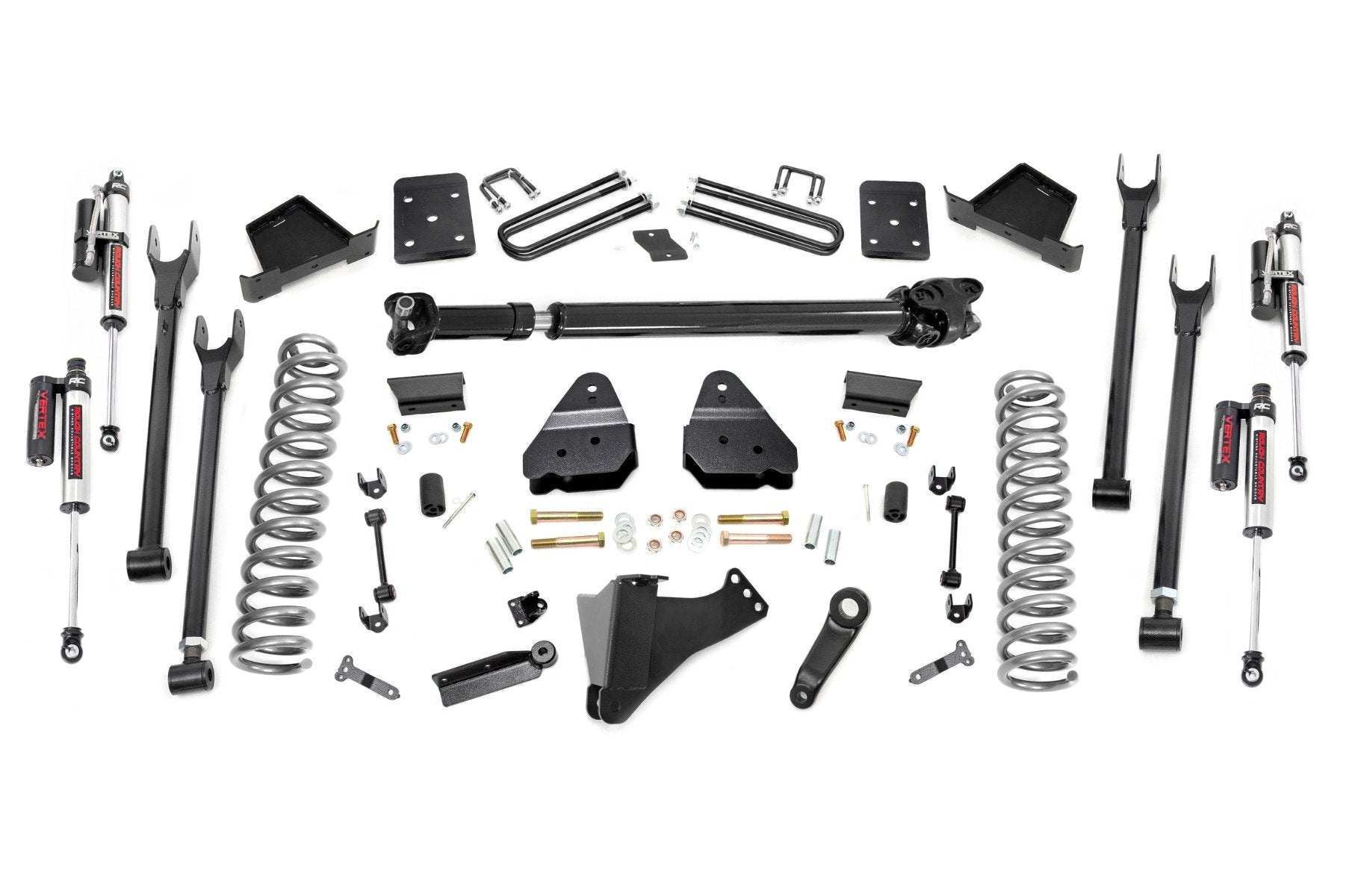 Rough Country 6 Inch Lift Kit | Diesel | 4-Link | FR D/S |Vertex | Ford F-250/F-350 Super Duty (17-22)