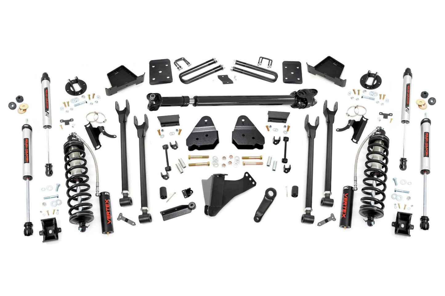 Rough Country 6 Inch Lift Kit  |  Diesel  |  4-Link  |  FR D/S  | C/O V2 | Ford F-250/F-350 Super Duty (17-22)