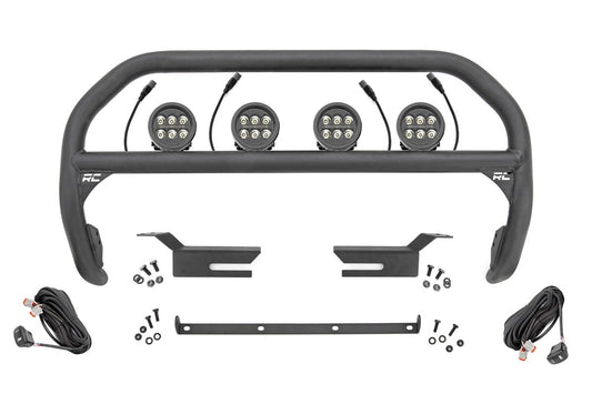 Rough Country Nudge Bar | 3.5 Inch Round Led (x4) | Ford Bronco 4WD (2021-2025)