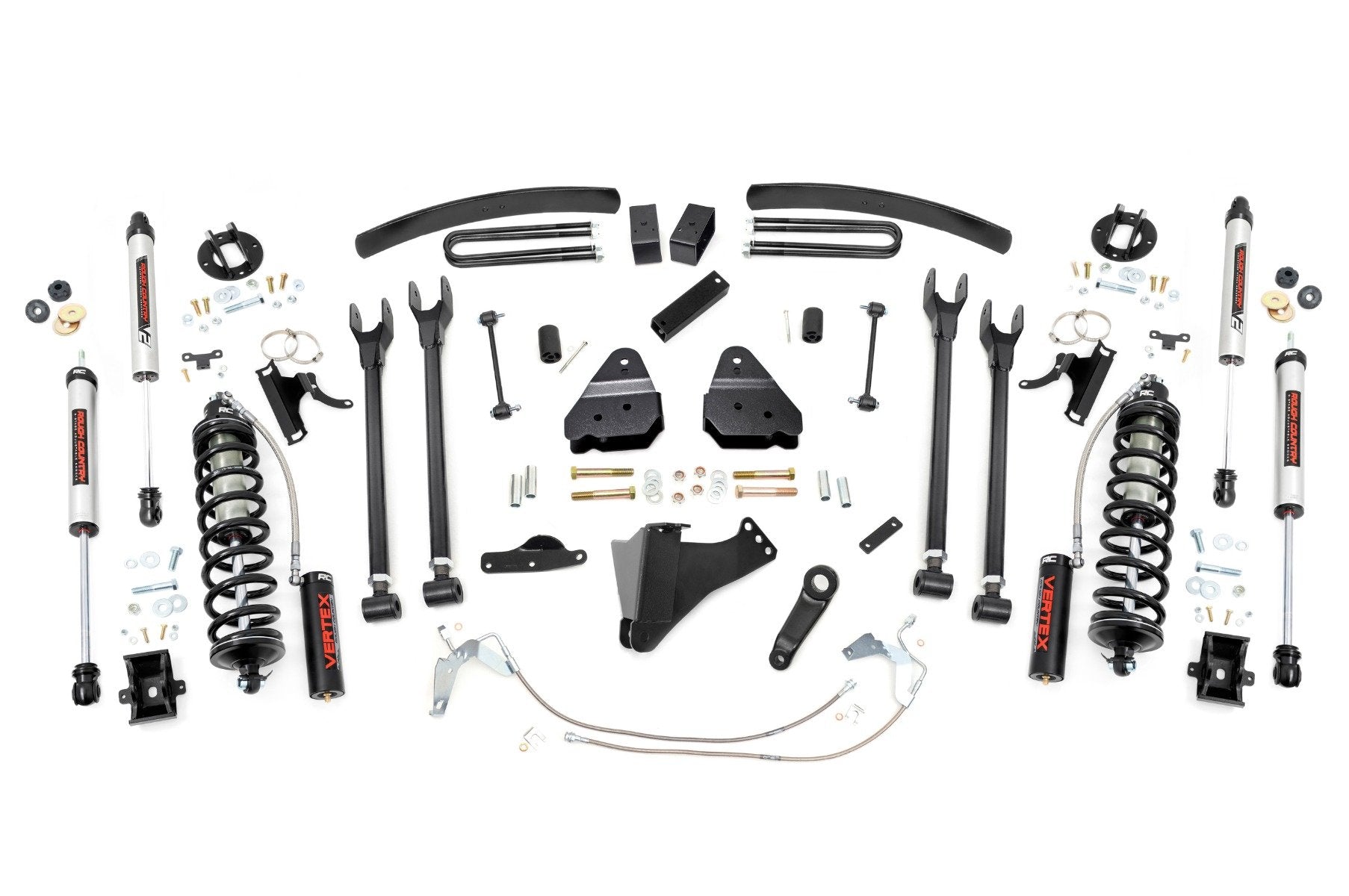 Rough Country 6 Inch Lift Kit  |  Gas  |  4 Link  |  C/O V2 | Ford F-250/F-350 Super Duty (08-10)