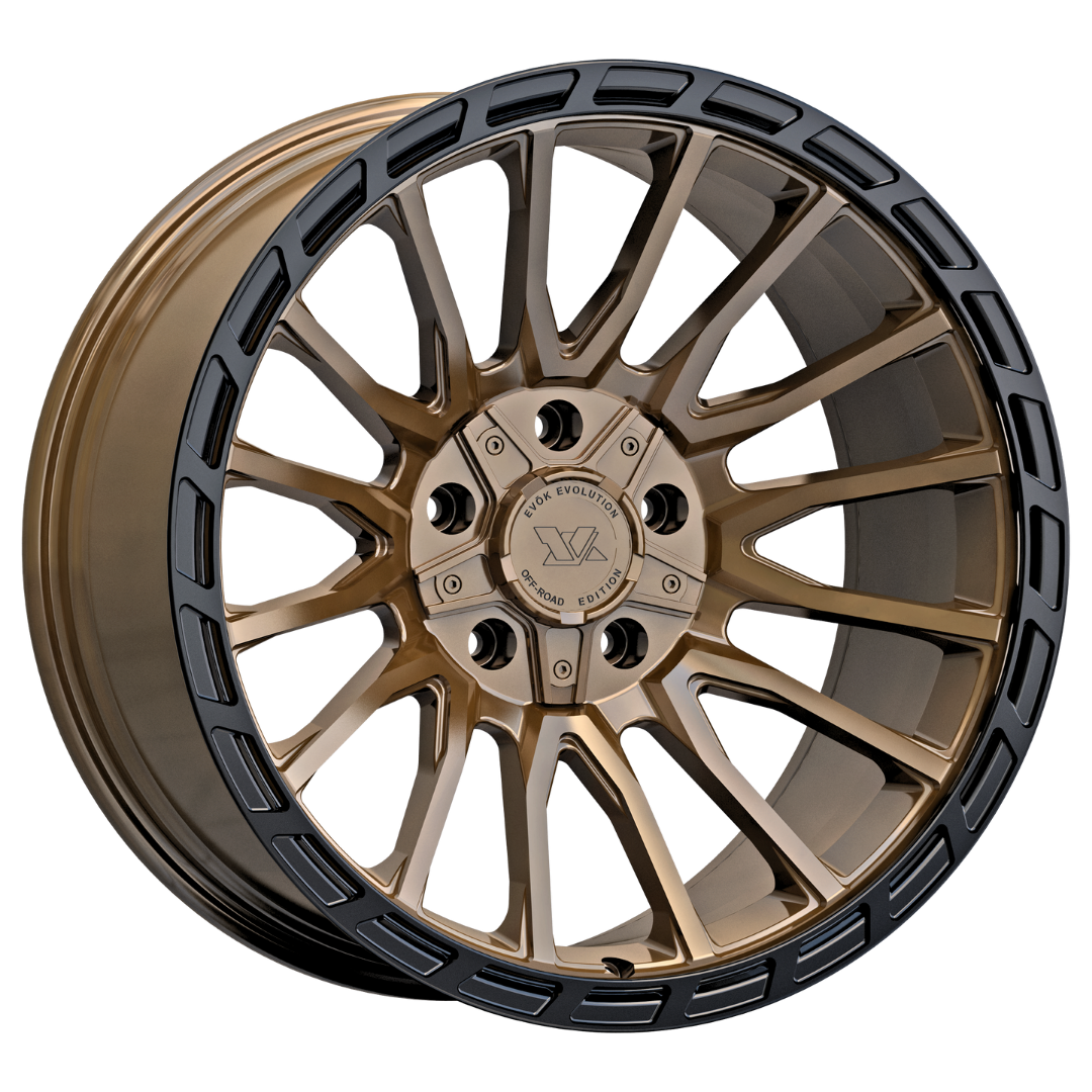 Evok EV601 Custom Wheel Gloss Bronze & Black Ring