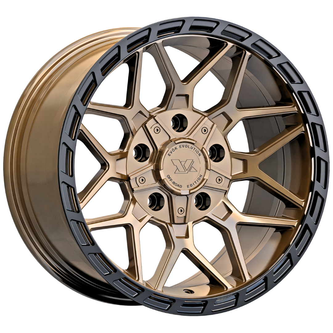 Evok EV602 Custom Wheel Gloss Bronze & Black Ring