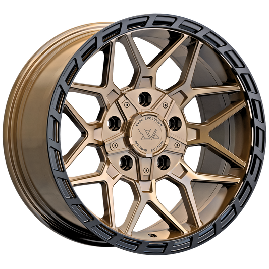 Evok EV602 Custom Wheel Gloss Bronze & Black Ring