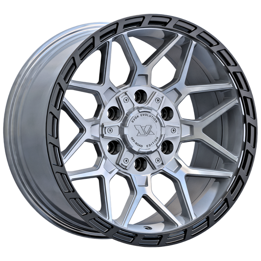 Evok EV602 Custom Wheel Gloss Gunmetal & Black Ring