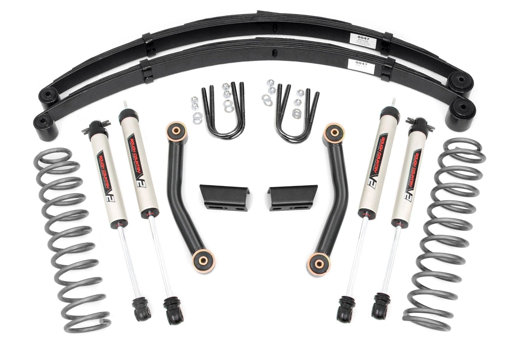 Rough Country 3 Inch Lift Kit | Series II | RR Springs | V2 | Jeep Cherokee XJ (84-01)