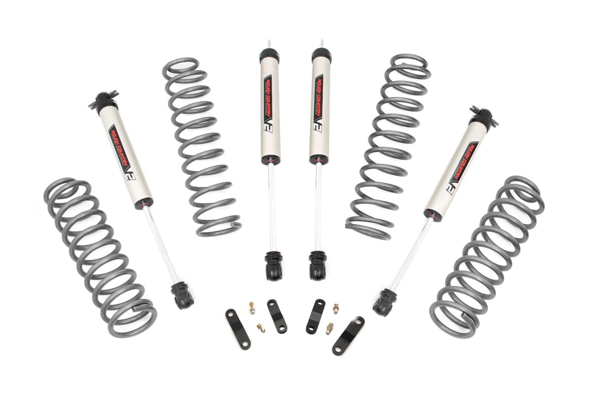 Rough Country 2.5 Inch Lift Kit | Coils | V2 | Jeep Wrangler Unlimited 2WD/4WD (2007-2018)