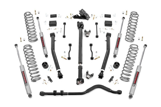 Rough Country 3.5 Inch Lift Kit | Adj LCA | FR D/S | Jeep Wrangler JL Rubicon 4WD (18-23)