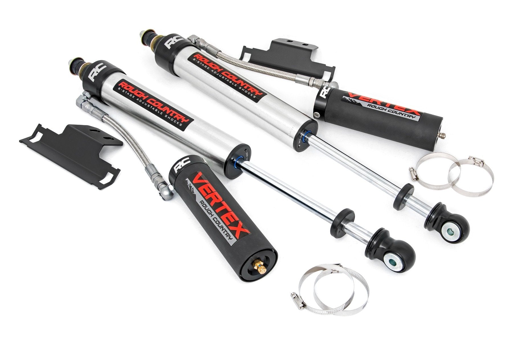 Rough Country Vertex 2.5 Reservoir Rear Shocks | 6-7" | Toyota Tacoma 2WD/4WD (2005-2023)