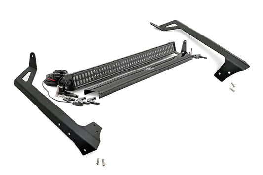 Rough Country LED Light Kit | Windshield Mount | 50" Black Dual Row | Jeep Wrangler JK (07-18)