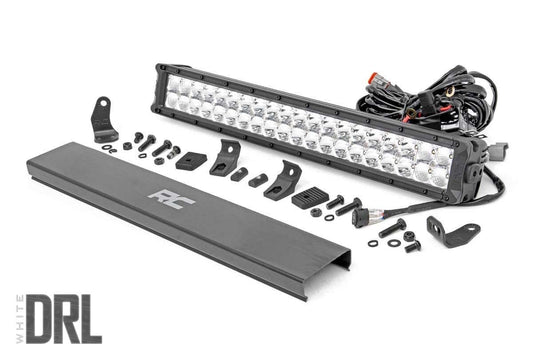Rough Country 20 Inch Chrome Series LED Light Bar | Dual Row | Cool White DRL