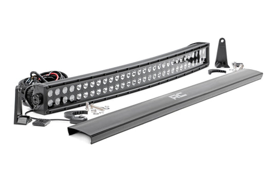Rough Country 30 Inch Black Series LED Light Bar | Curved | Dual Row