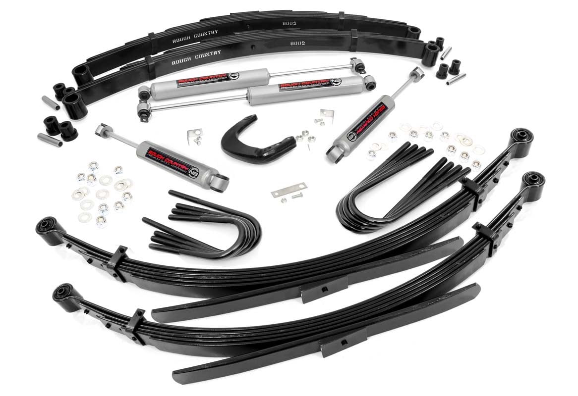 Rough Country 4 Inch Lift Kit | 52 Inch Rear Springs | Chevy/GMC C10/K10 Truck & SUV/K5 Blazer (73-76)