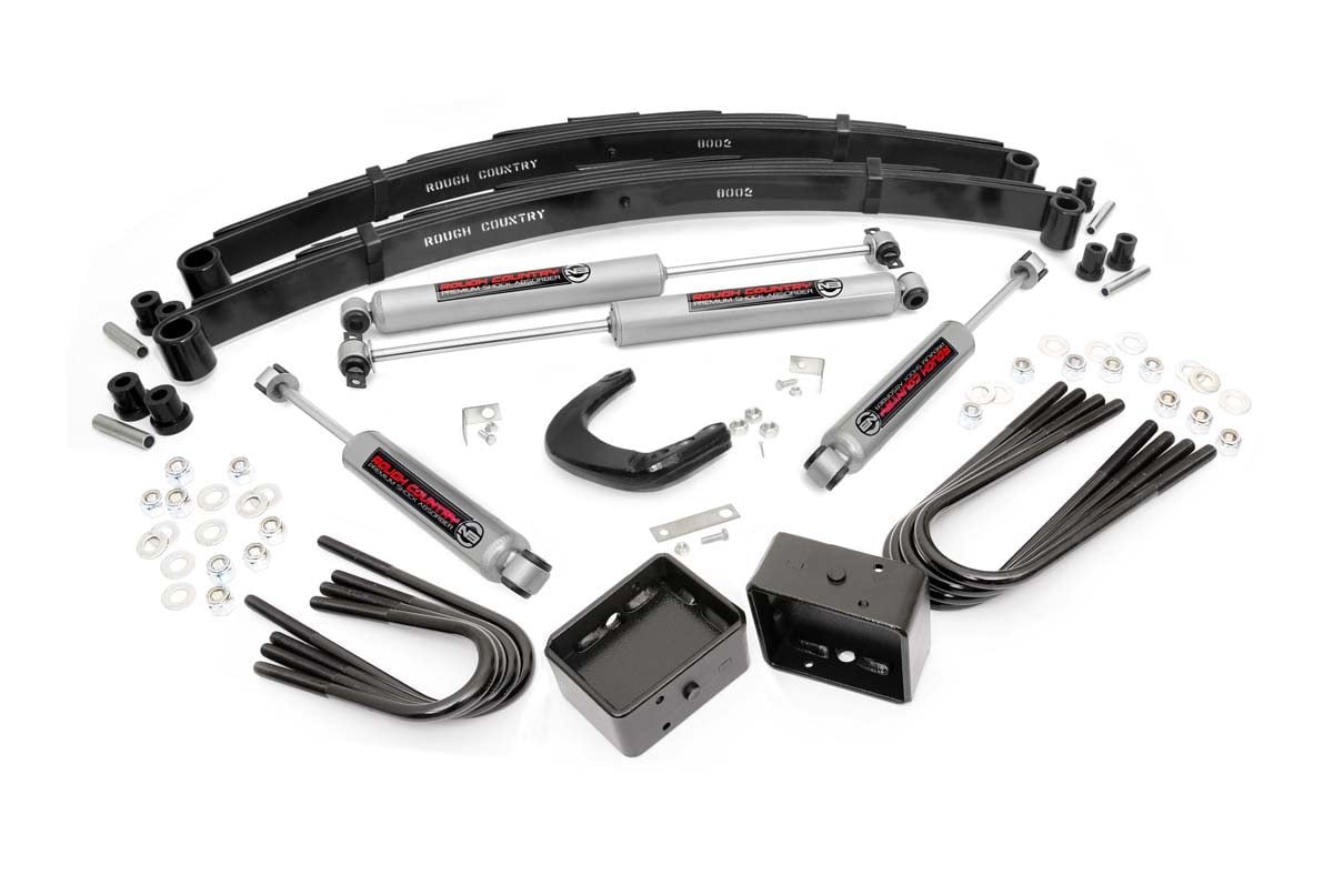 Rough Country 4 Inch Lift Kit | RR Blocks | Chevy/GMC C10/K10 Truck & SUV/K5 Blazer (73-76)