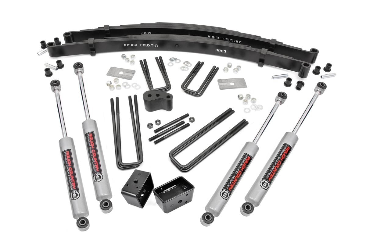 Rough Country 4 Inch Lift Kit | Rear Blocks | Dodge W100 Truck/W200 Truck 4WD (1974-1977)