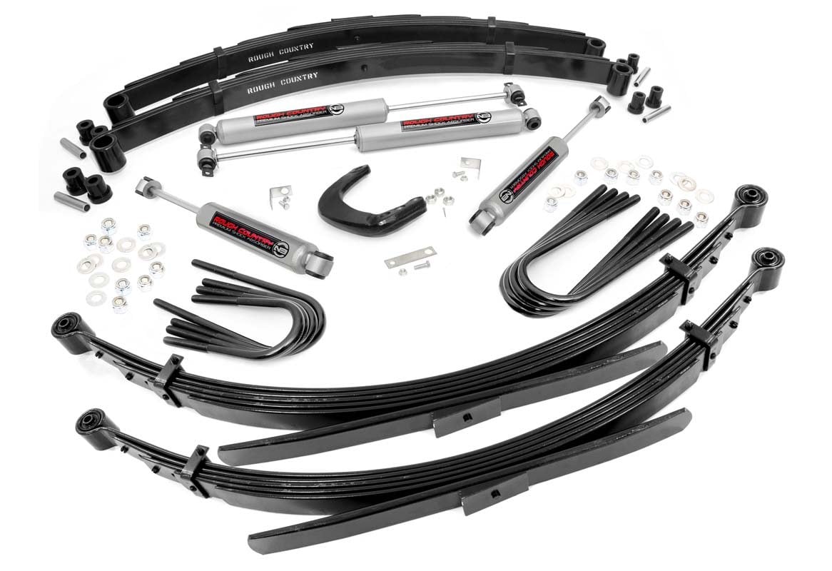 Rough Country 4 Inch Lift Kit | 56 Inch RR Springs | Chevy/GMC 3/4-Ton Suburban/C25/K25 Truck (77-87)