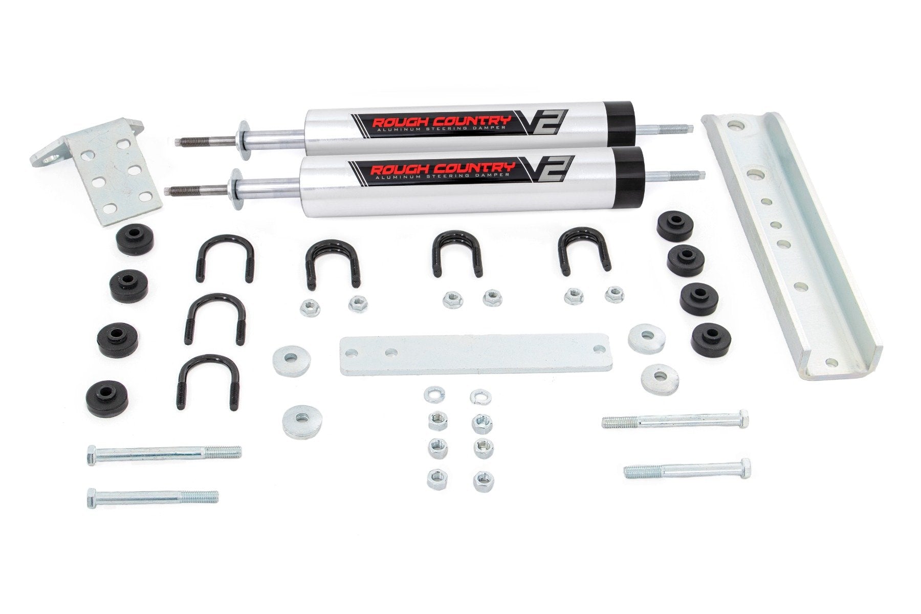 Rough Country V2 Steering Stabilizer | Dual | Ford Bronco/F-150/F-250  (1980-1998)