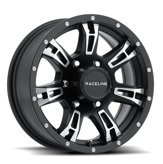 Raceline 840 Arsenal wheel Satin Black Machined Face