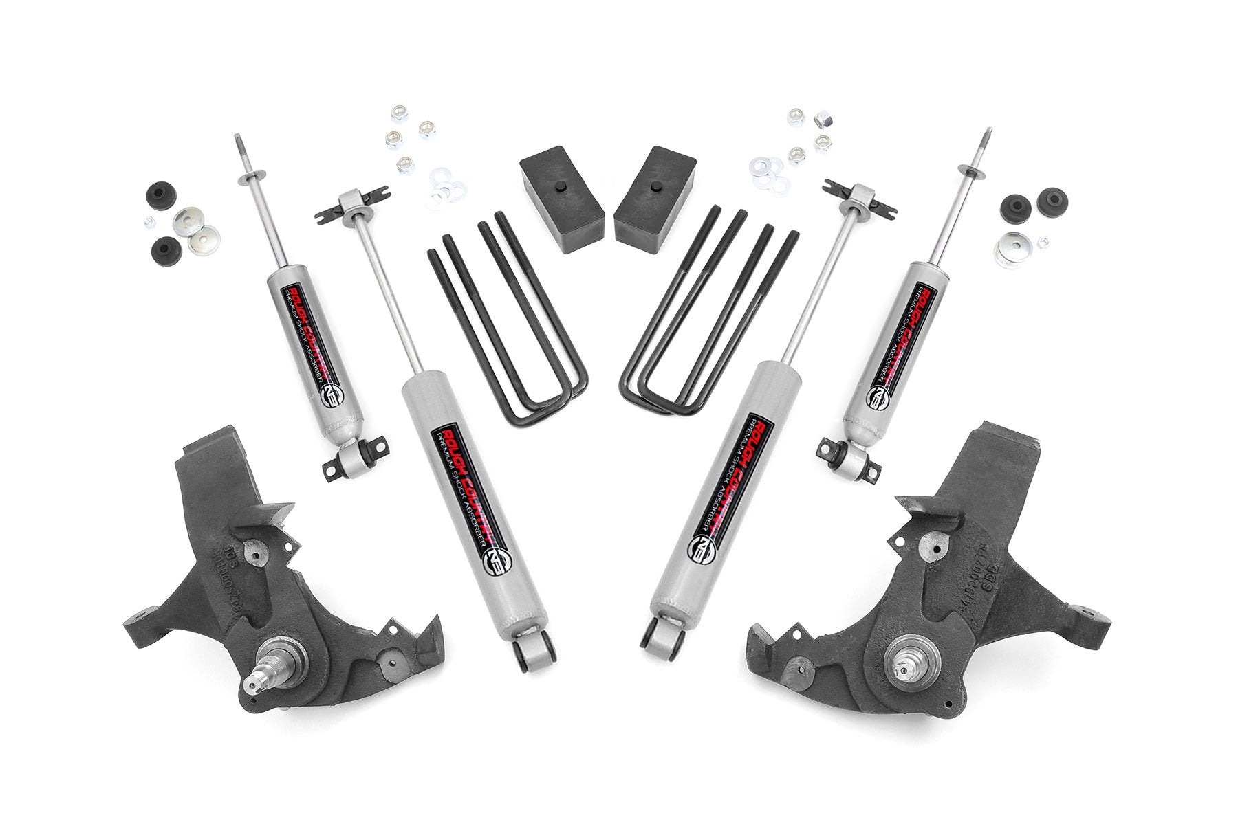 Rough Country 4 Inch Lift Kit | Chevy C1500/K1500 Pickup Extended Ca/Half-Ton SUV (88-99)