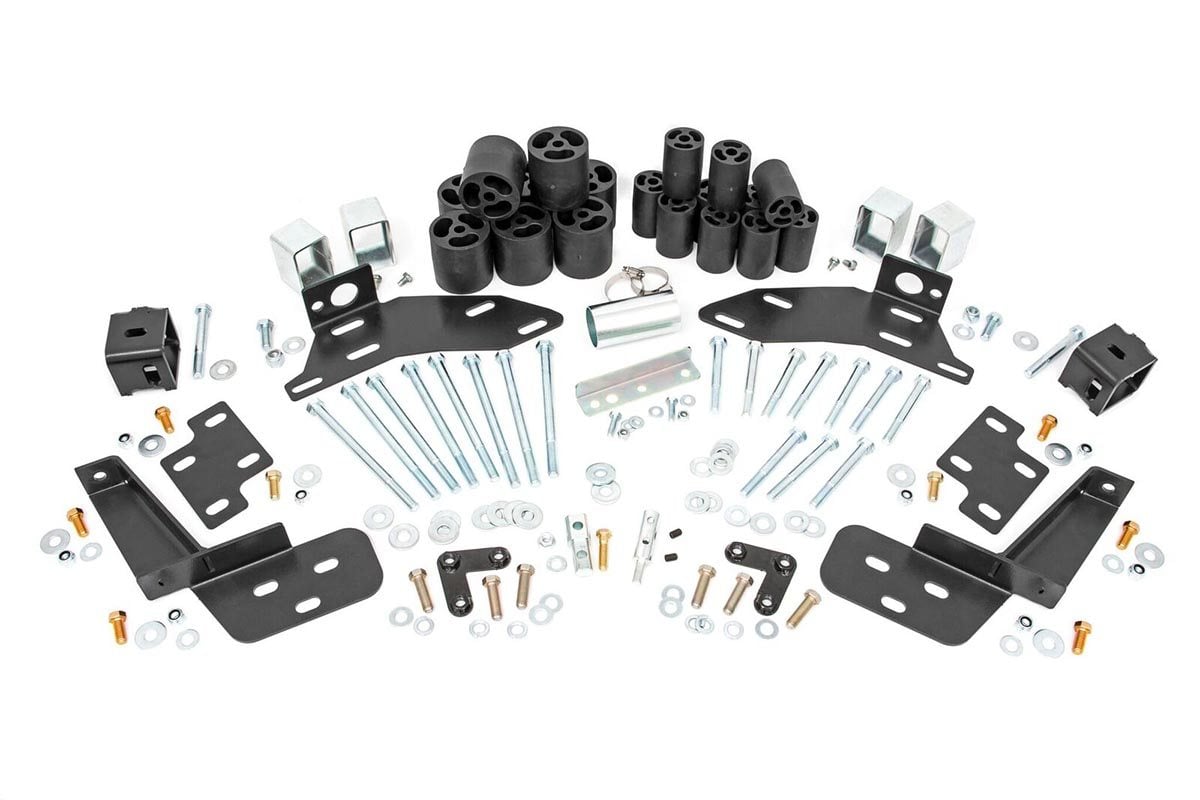 Rough Country Body Lift Bumper Brackets | FR & RR | 3 Inch Lift | Chevy C1500/K1500 Truck (88-94)